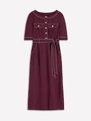 Boden Purple Bria Ponte Midi Dress - Image 5 of 5