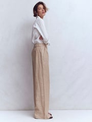 Boden Brown Kensington Linen Trousers - Image 1 of 5