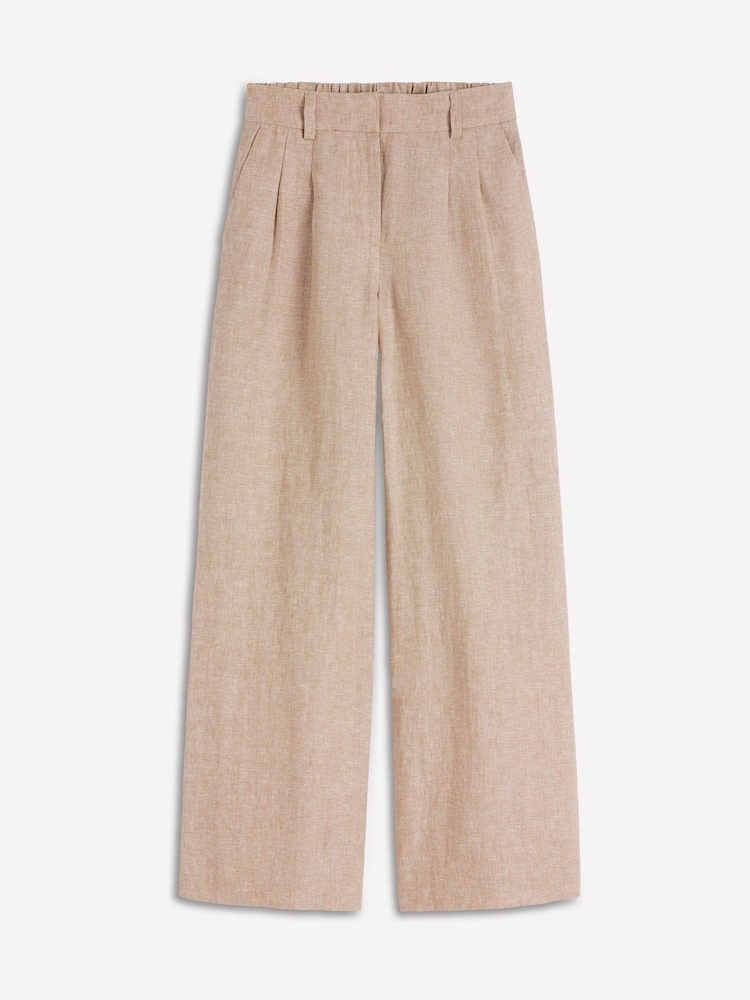 Boden Brown Kensington Linen Trousers - Image 5 of 5