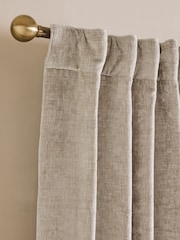 Plush Chenille Blackout/Thermal Hidden Tab Top Curtains - صورة 1 من 5