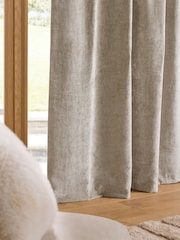Plush Chenille Blackout/Thermal Hidden Tab Top Curtains - صورة 4 من 5