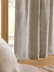 Natural Plush Chenille Blackout/Thermal Hidden Tab Top Curtains - Image 6 of 7