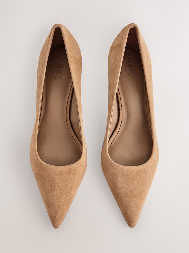 Camel Forever Comfort® Leather Lined Mid Court Heels - Image 2 of 5 Camel Forever Comfort® Leather Lined Mid Court Heels - Image 2 of 5