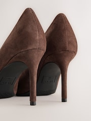 Chocolate Brown Forever Comfort® Leather Lined Mid Court Heels - Image 4 of 5