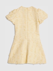 River Island Yellow Bow Boucle Pearl Dress - Image 2 of 4
