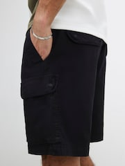 River Island Black Regular Fit Cargo Shorts - Image 4 of 4