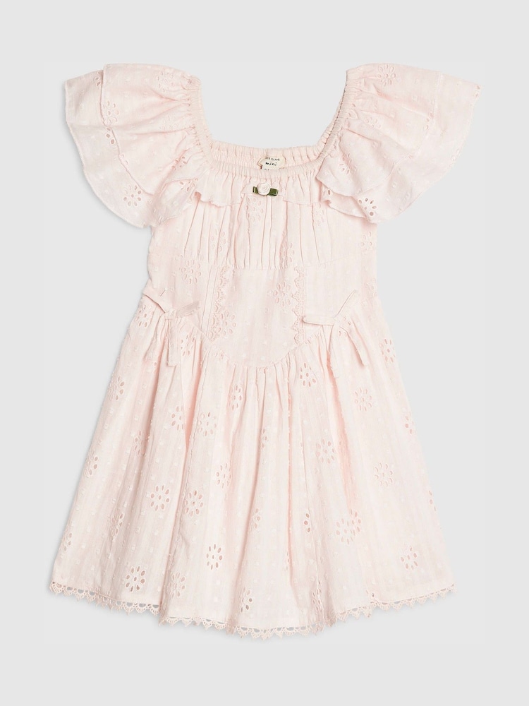 River Island Kleid mit Broderie-Rosetten - Bild 1 von 3