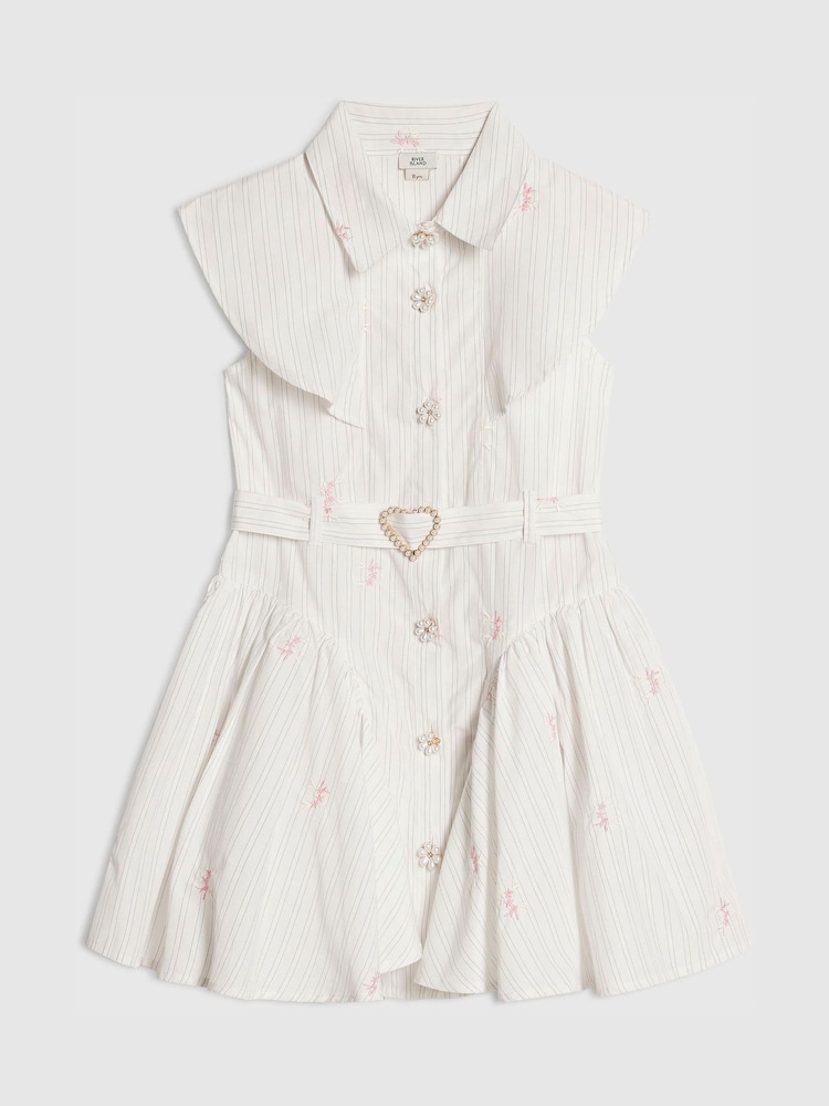 فستان مناسبات مخطط من River Island - Image 1 of 4 فستان مناسبات مخطط من River Island - Image 1 of 4