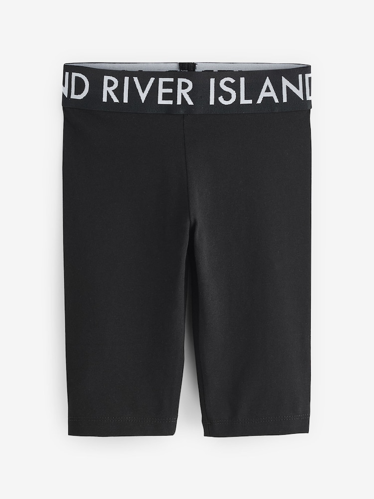 River Island Black Logo Cycling Shorts 3 Pack - Image 2 of 4