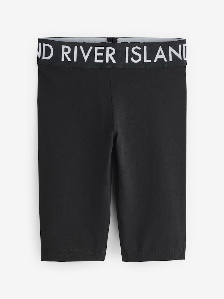 River Island Black Logo Cycling Shorts 3 Pack - Image 4 of 4