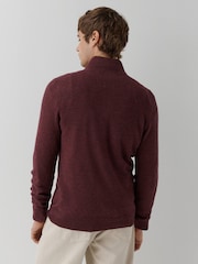 Lyle & Scott Red Lambswool Blend Quarter Zip Jumper - Image 4 of 5
