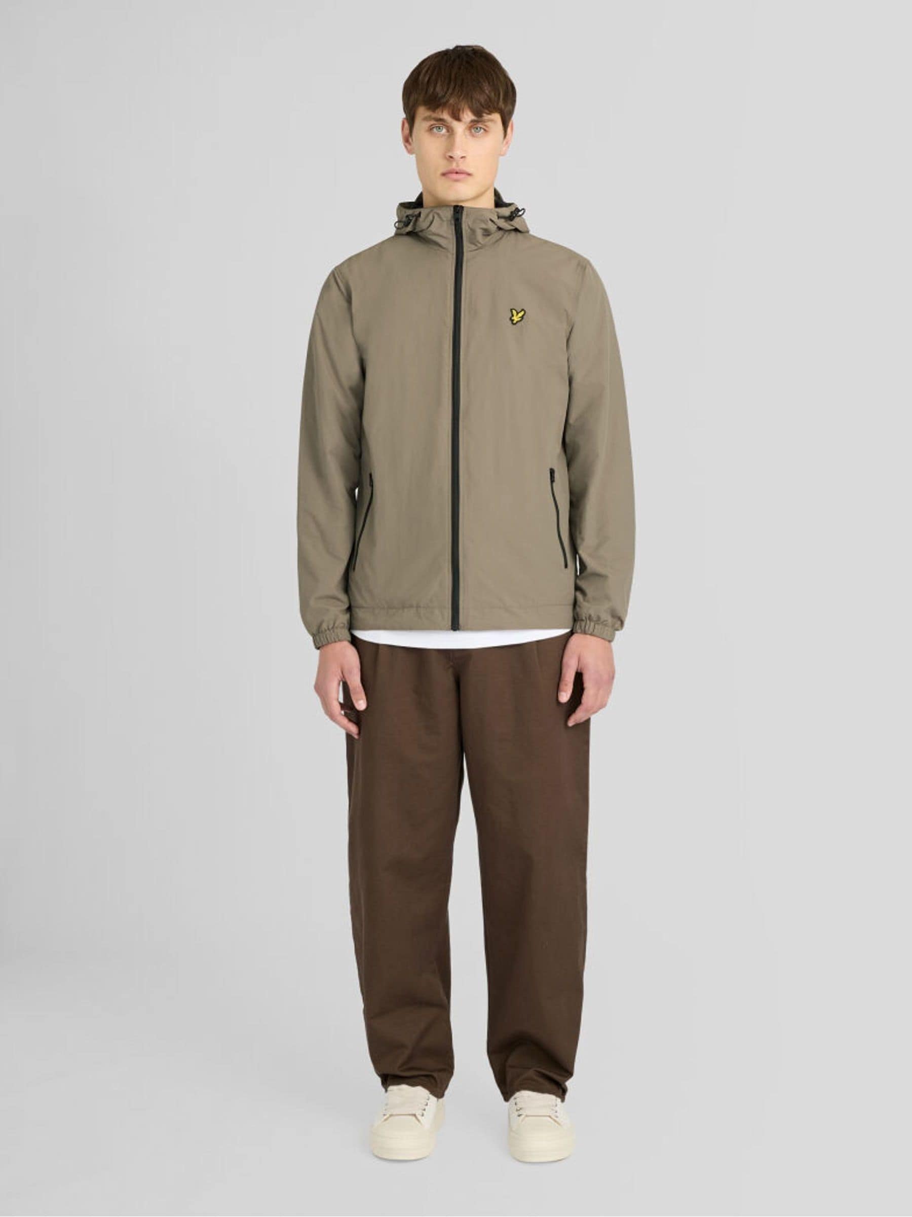 Lyle And Scott Men's Tan Contrast Zip Water Resistant Jacket - Size 44/Regular - Image 5
