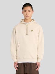 Lyle & Scott Cream Heavyweight Loopback Pullover Hoodie - Image 1 of 6