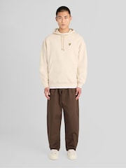Lyle & Scott Cream Heavyweight Loopback Pullover Hoodie - Image 2 of 6