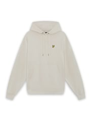Lyle & Scott Cream Heavyweight Loopback Pullover Hoodie - Image 6 of 6