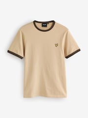 Marrone - Lyle & Scott - T-Shirt con bordi a contrasto - Immagine 1 di 1