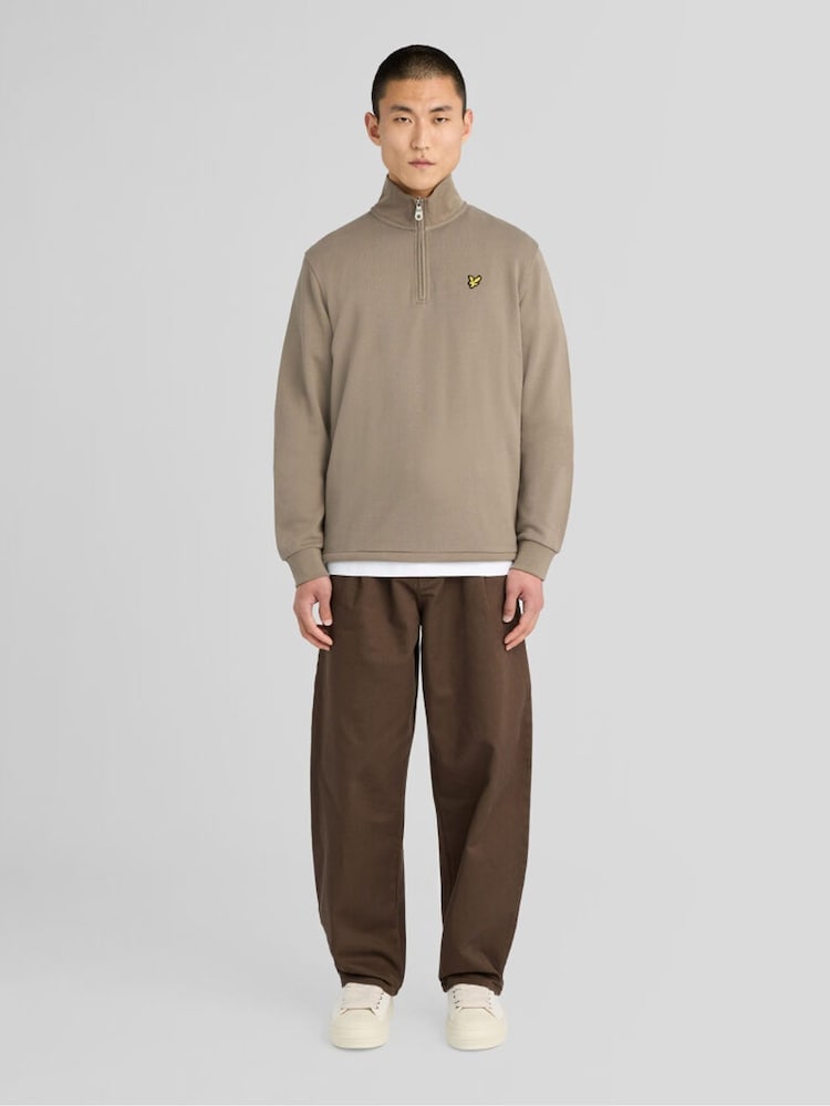 Grün - Lyle & Scott Loopback-Sweatshirt mit Viertelreißverschluss - Bild 2 von 6 Grün - Lyle & Scott Loopback-Sweatshirt mit Viertelreißverschluss - Bild 2 von 6