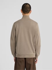 Grün - Lyle & Scott Loopback-Sweatshirt mit Viertelreißverschluss - Bild 4 von 6