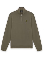 Grün - Lyle & Scott Loopback-Sweatshirt mit Viertelreißverschluss - Bild 6 von 6