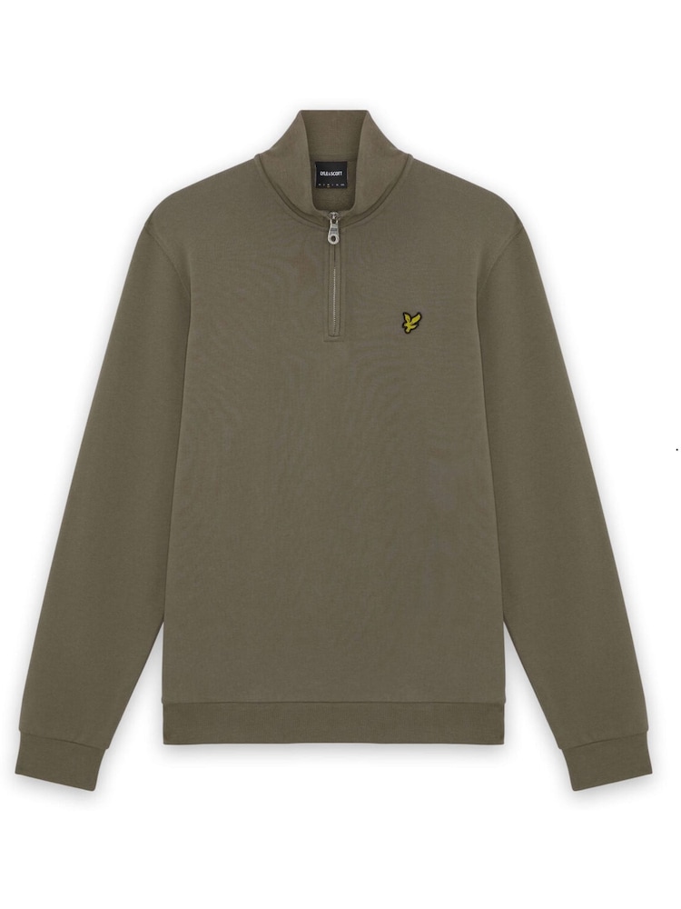 Grün - Lyle & Scott Loopback-Sweatshirt mit Viertelreißverschluss - Bild 6 von 6 Grün - Lyle & Scott Loopback-Sweatshirt mit Viertelreißverschluss - Bild 6 von 6