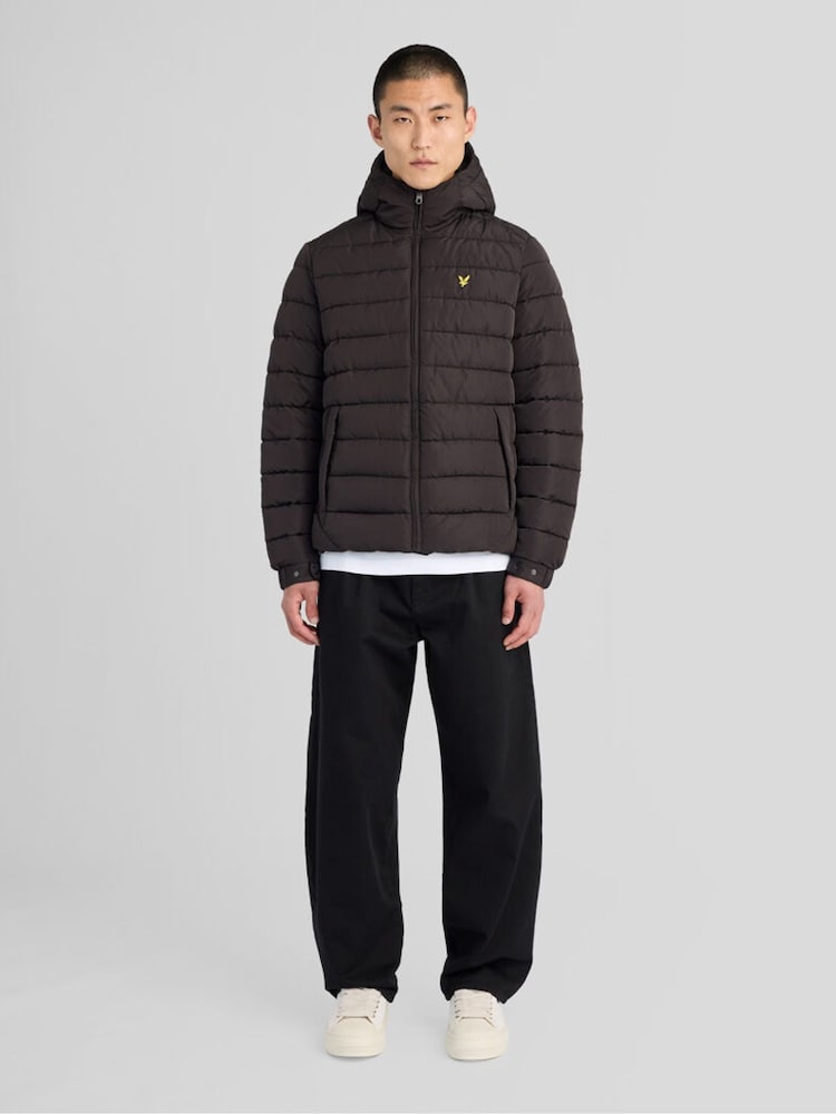 Lyle & Scott Black Hooded Quilted Jacket - Image 2 of 6