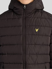 Lyle & Scott Black Hooded Quilted Jacket - Image 3 of 6