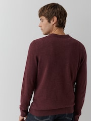Lyle & Scott Red Lambswool Blend Crew Neck Jumper - Image 2 of 5