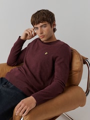 Lyle & Scott Red Lambswool Blend Crew Neck Jumper - Image 4 of 5