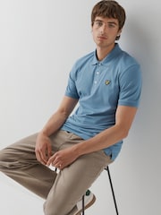 Lyle & Scott Blue Classic Polo T-Shirt - Image 3 of 5