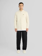 Lyle & Scott Cream Plain Flannel Shirt - Image 2 of 5