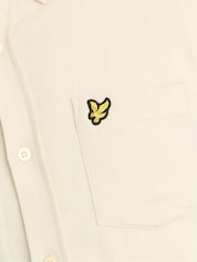 Lyle & Scott Cream Plain Flannel Shirt - Image 5 of 5