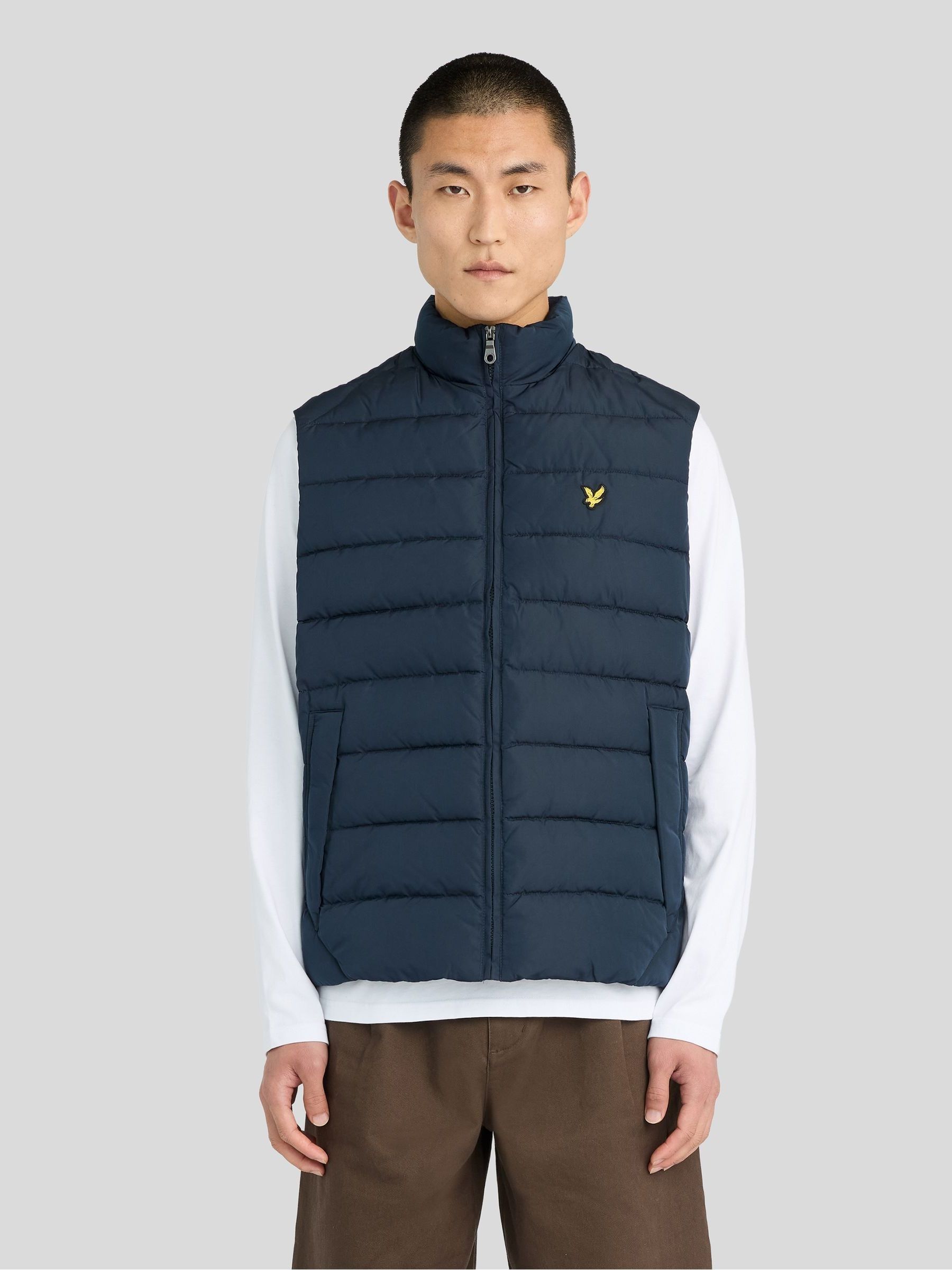 Lyle & Scott Blue Sleeveless Down Jacket - Image 2