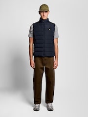 Lyle & Scott Blue Quilted Gilet - Image 2 of 6