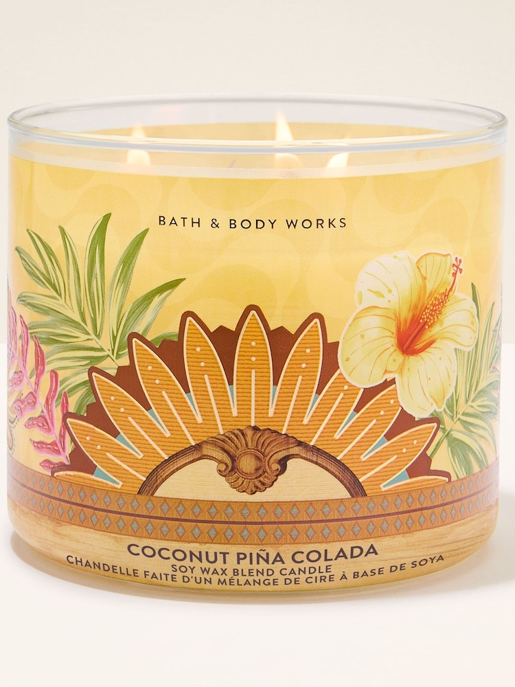 Bath & Body Works Coconut Pina Colada 3 Wick Candle 411g - Image 1 of 3 Bath & Body Works Coconut Pina Colada 3 Wick Candle 411g - Image 1 of 3
