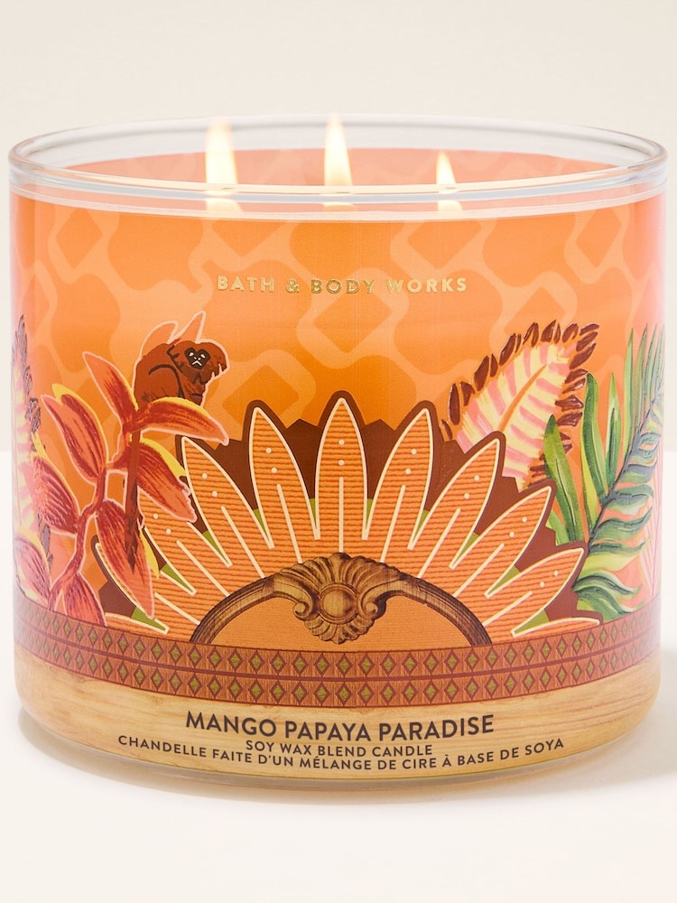 Bath & Body Works Mango Papaya Paradise 3 Wick Candle 411g - Image 1 of 2 Bath & Body Works Mango Papaya Paradise 3 Wick Candle 411g - Image 1 of 2