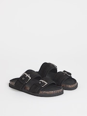 Schwarz - Simply Be Two Strap Buckle Mules - Bild 2 von 4