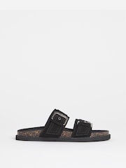 Schwarz - Simply Be Two Strap Buckle Mules - Bild 3 von 4