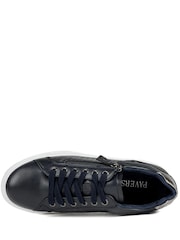 Pavers Navy Wide Fit Chunky Lace-Up Trainers - Image 4 of 5