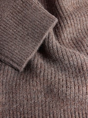 The Set 2 Pack Textured Half Zip Knit Jumpers Brown - Image 11 of 11