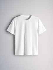 White Regular Fit Short Sleeve T-Shirt 4 Pack - Image 2 of 4