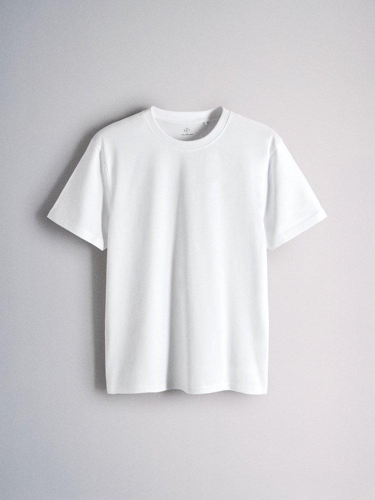 White Regular Fit Short Sleeve T-Shirt 4 Pack - Image 2 of 4
