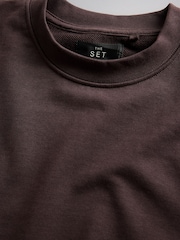 The Set Loopback Crew Neck Sweatshirt Brown - Image 2 of 3