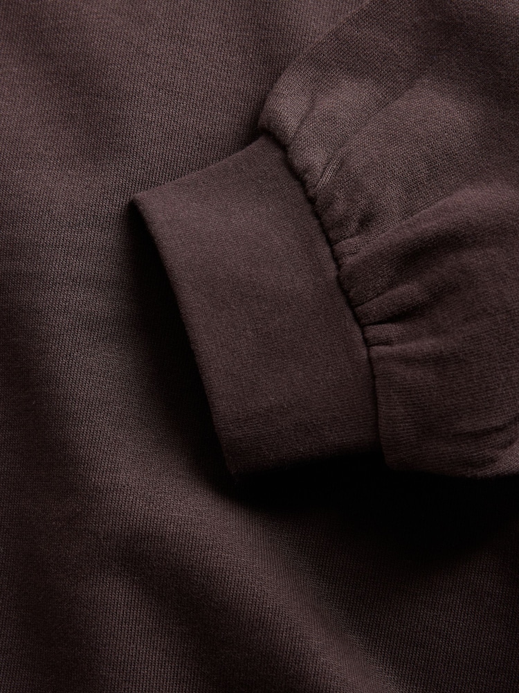 The Set Loopback Crew Neck Sweatshirt Brown - Image 3 of 3