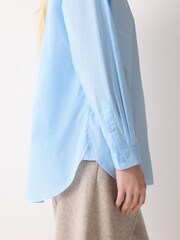 Jigsaw Blue Cotton Voile Relaxed Shirt - Image 3 of 4