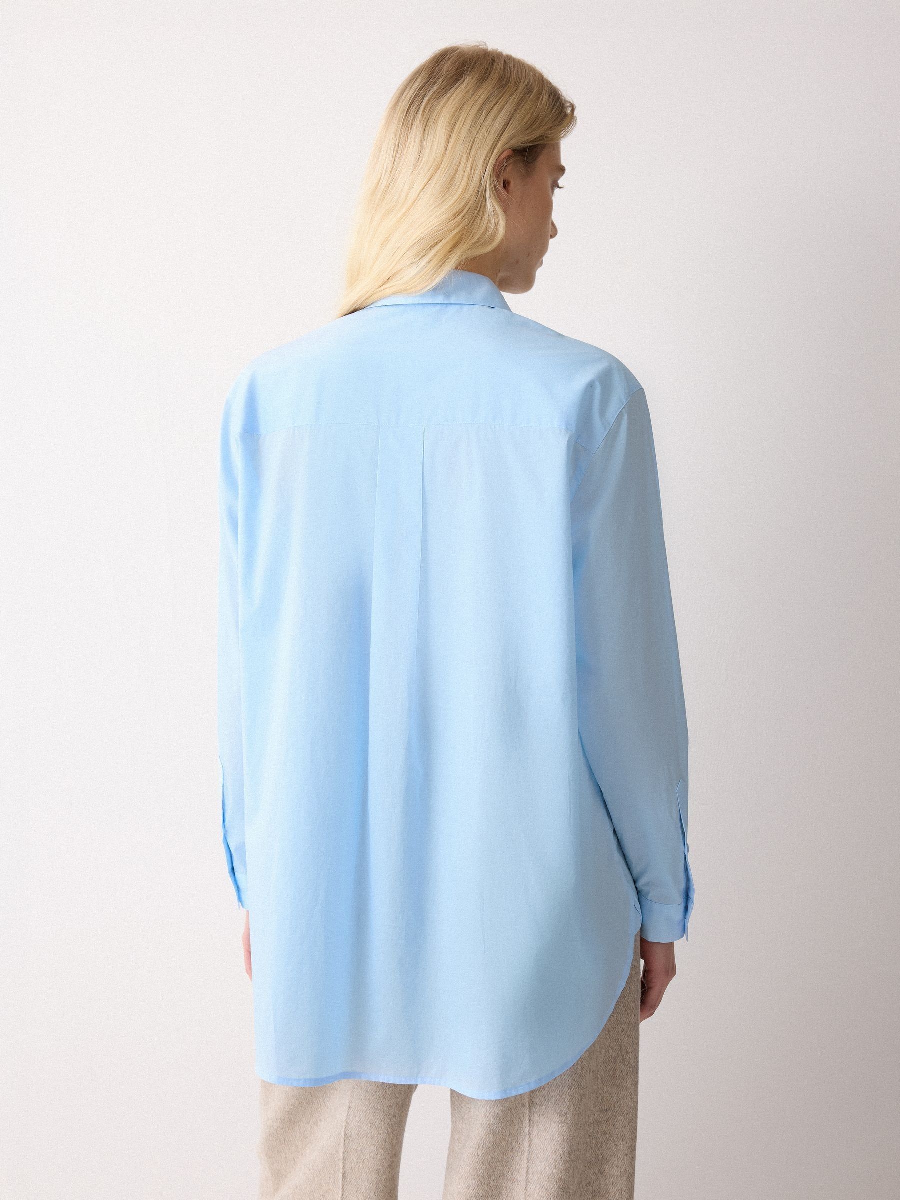Buy Jigsaw Blue Cotton Voile Relaxed Shirt from Next USA