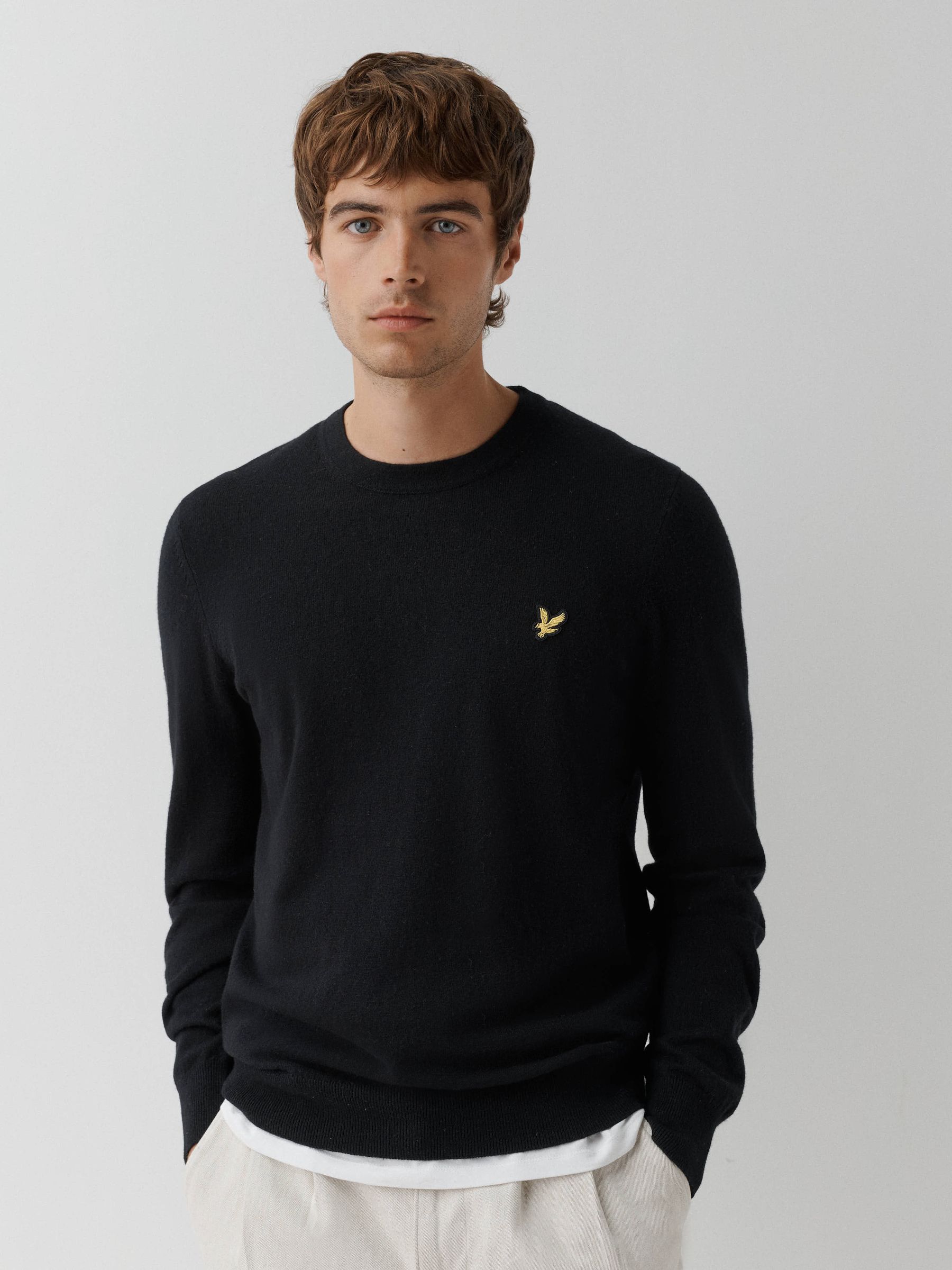 Lyle And Scott Men's Merino Crew Knit Sweater - Jet Black Z865 - M - Image 9