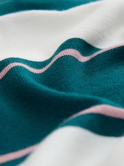 Green/White Striped Knitted Rugby Shirt - Image 7 of 7