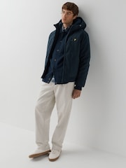 Lyle & Scott Blue Wadded Softshell Jacket - Image 3 of 5