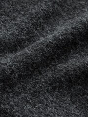 Charcoal Grey Cosy Knitted Zip Through Jacket - Image 8 of 8