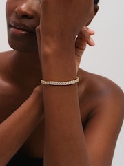 Jon Richard Gold Tone Luxe Tennis Bracelet - Image 2 of 3